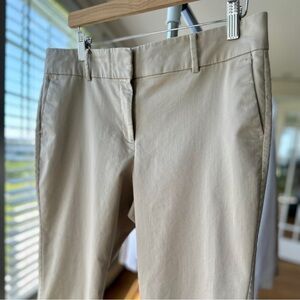 Ann Taylor Tan Ankle Cropped Pants, high rise, petite size